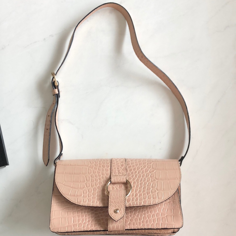 & Other Stories Croc Embossed Shoulder Bag